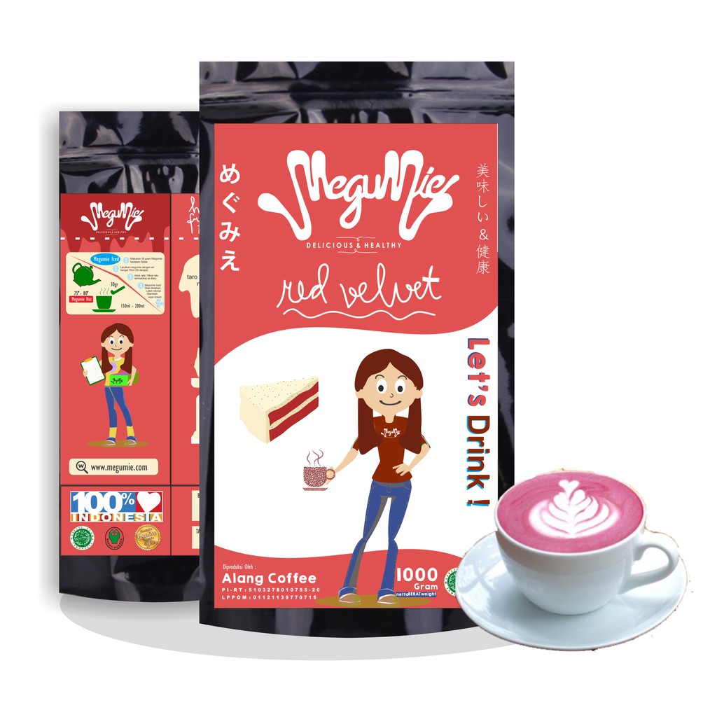 

Megumie 1kg Red Velvet Powder - Bubuk Minuman Ubi Merah Beet Root