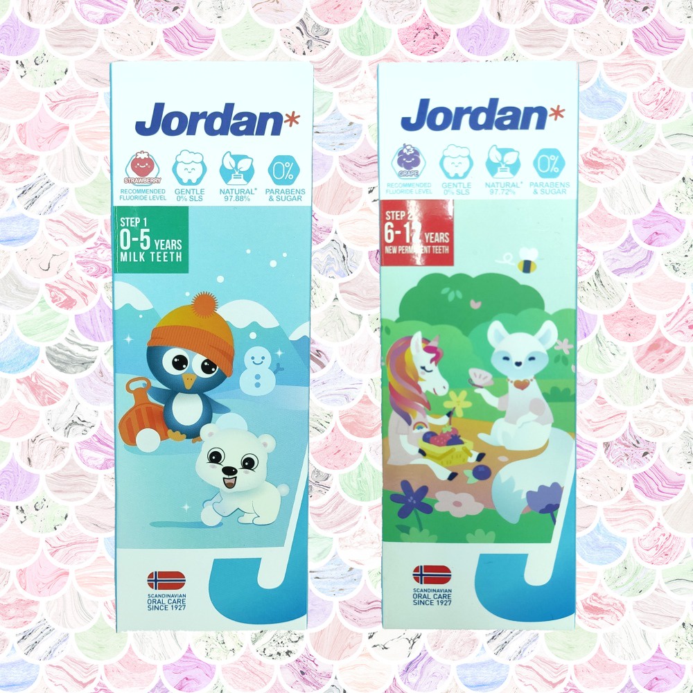 JORDAN Kids Toothpaste Pasta Gigi Anak 0-5 6-12 tahun Step 1 Step 2 75gr tooth paste