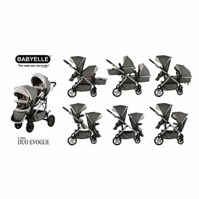Preloved Stroller Kembar / Tandem Babyelle Twin Evoque Duo