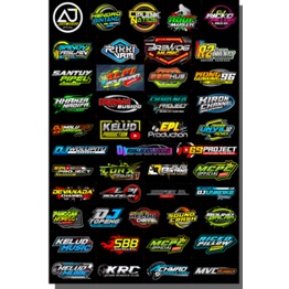 [BISA COD] 1 Pack Isi 45 Sticker - Stiker Remixer DJ - 69 PROJECT AJY ONE ZERO MCPC - Stiker Sound S