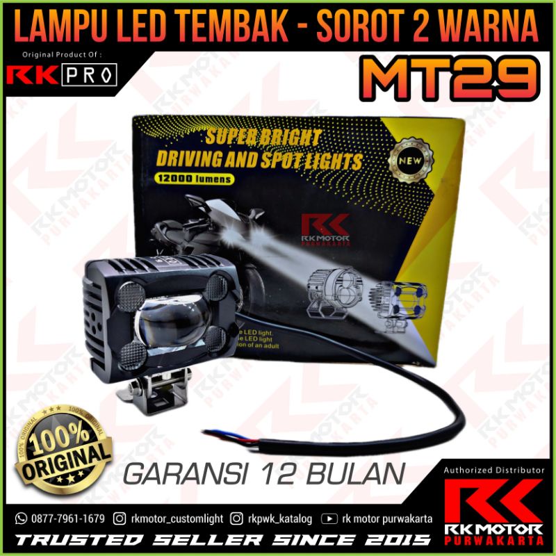 RK Pro MT29 Lampu Led Sorot Tembak Motor Mobil Biled Laser Gun D2 Outdoor