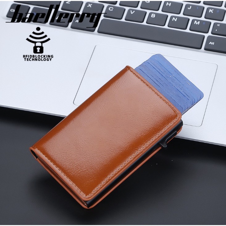 Dompet Kartu Pria Kulit Baellerry RFID Anti Theft Card Premium BLY057