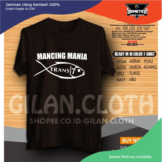KAOS BAJU SPORT MANCING MANIA TRANS 7 OLAHRAGA - DEMETER CLOTH