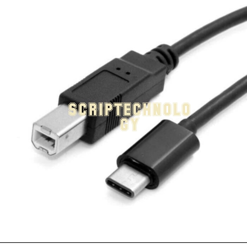 Kabel Type C To Printer USB B Male 1.5M Gold Plate 1.5 Meter