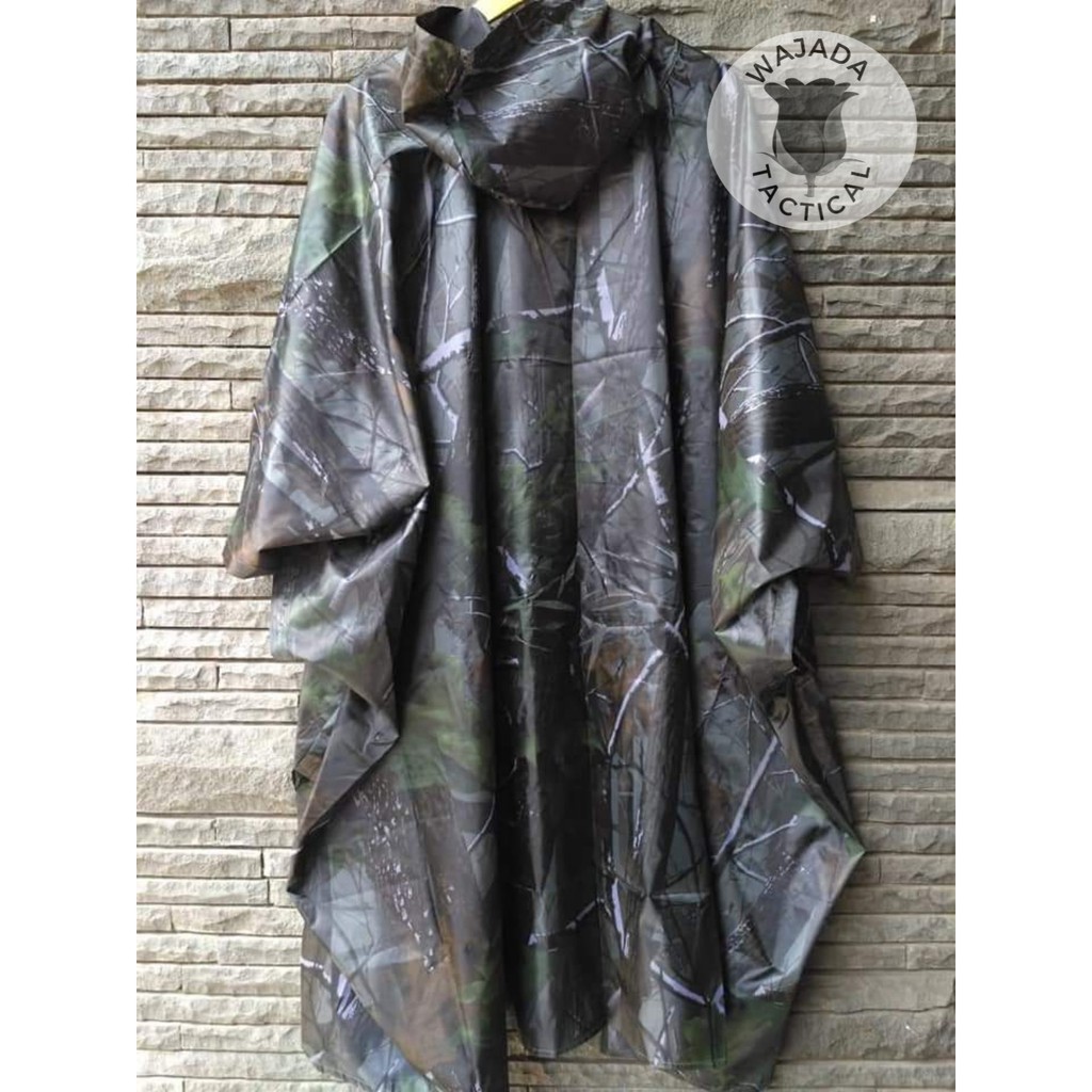 Mantel Loreng Camo Ponco Loreng Camouflage Jas Hujan