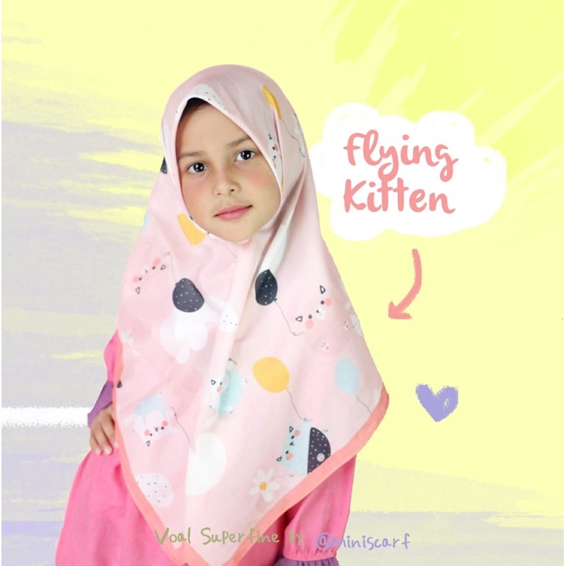 Pre Order kerudung anak - jilbab anak - Cutie Animal