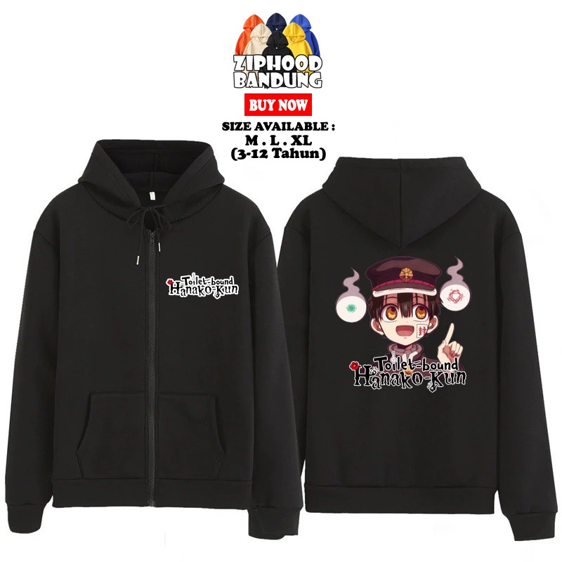ZIPHOOD BANDUNG - Jaket Zipper Hoodie Anak TOILET BOUND Jibaku Shounen Hanako Kun 64 Jaket Anime