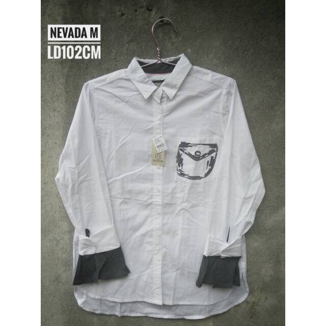 Kemeja nevada cewek putih polos