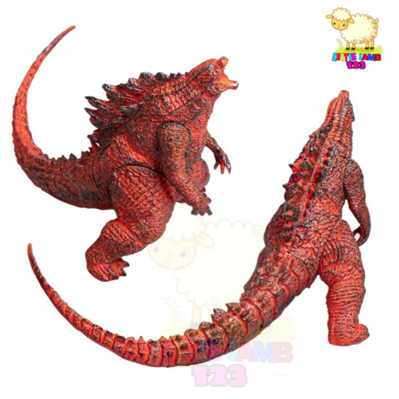 Action Figure Godzilla Burning Fire High Premium 18x38cm Mainan Anak Action Figure Godzilla Bahan Ka