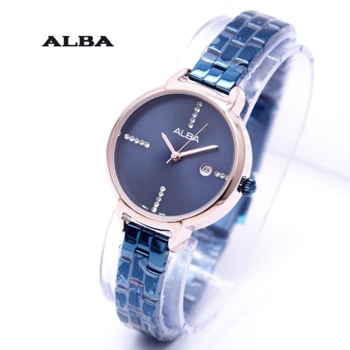 Jam Tangan Wanita / Cewek Alba Mini Rantai Blue
