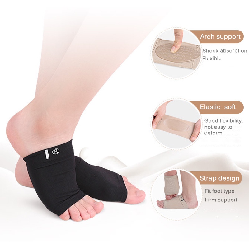 Elastis Silicone Gel Orthotic Arch Dukungan Foot pad Kaki Datar Menghilangkan Rasa Sakit Perawatan Kaki Sol