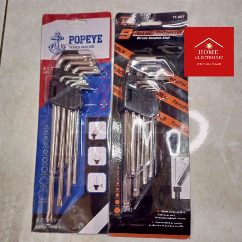 KUNCI L SET LENGKAP/KUNCI L PANJANG LENGKAP | Home Electronic