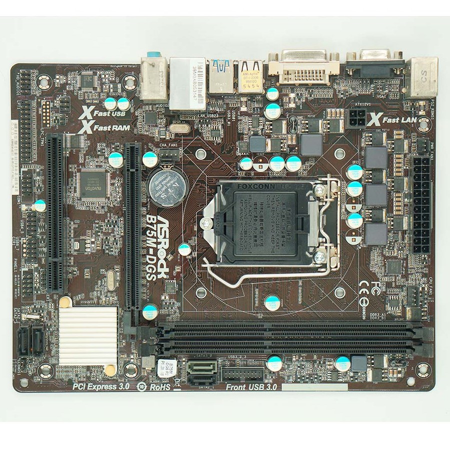 Motherboard Mainboard Mobo LGA 1155 B75 Asrock + Core i5 3470 + Fan