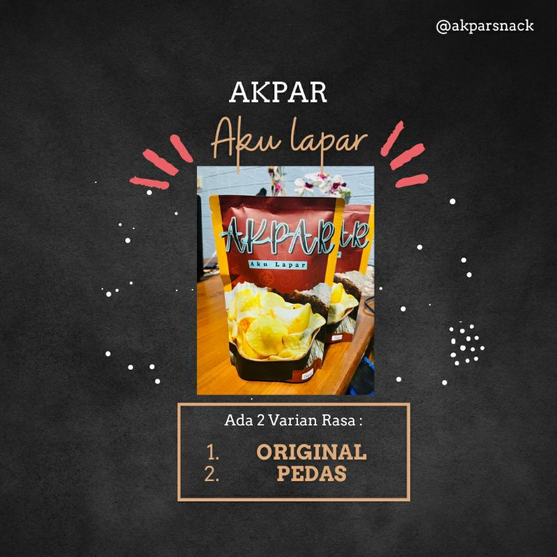 

AKPAR ( Aku lapar ) KERIPIK SINGKONG 200 Gram