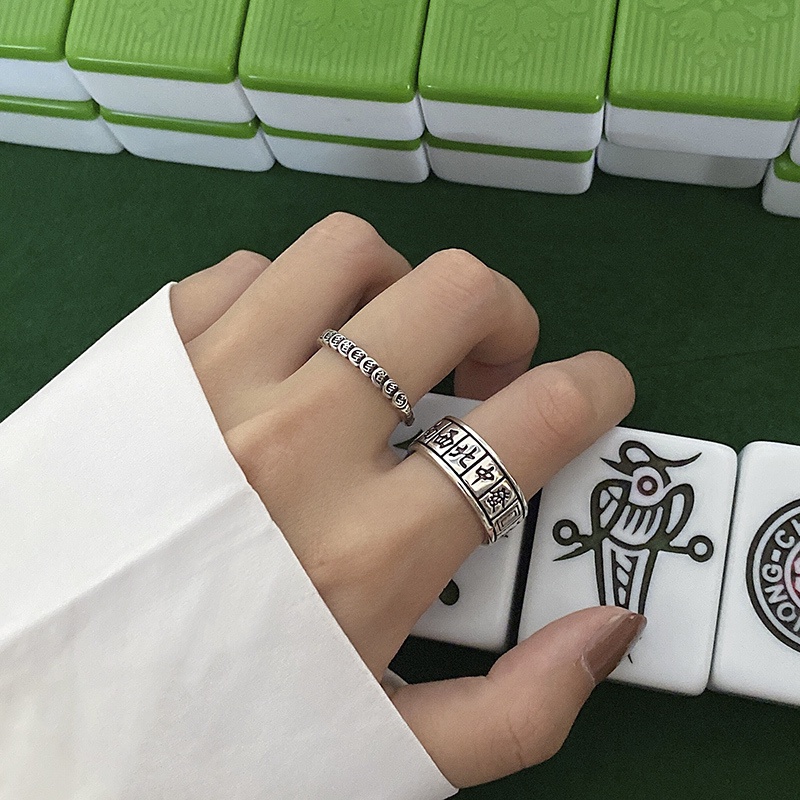 Cincin Model Terbuka Gaya Retro Korea