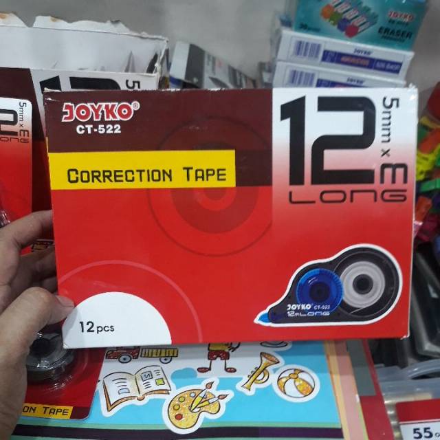 

Corection tape joyko 1box isi 12 buah