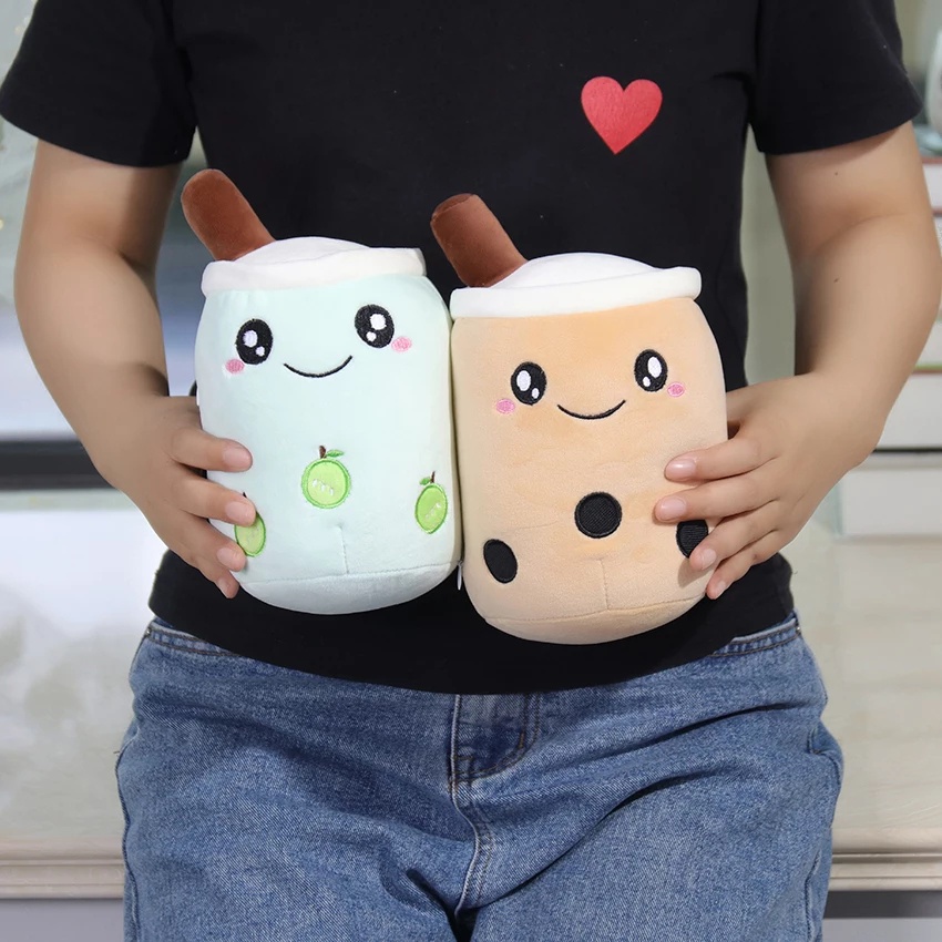 Boneka Boba Milk Tea Bubble Drink Minuman Plush Doll Premium Murah ukuran S 25 cm