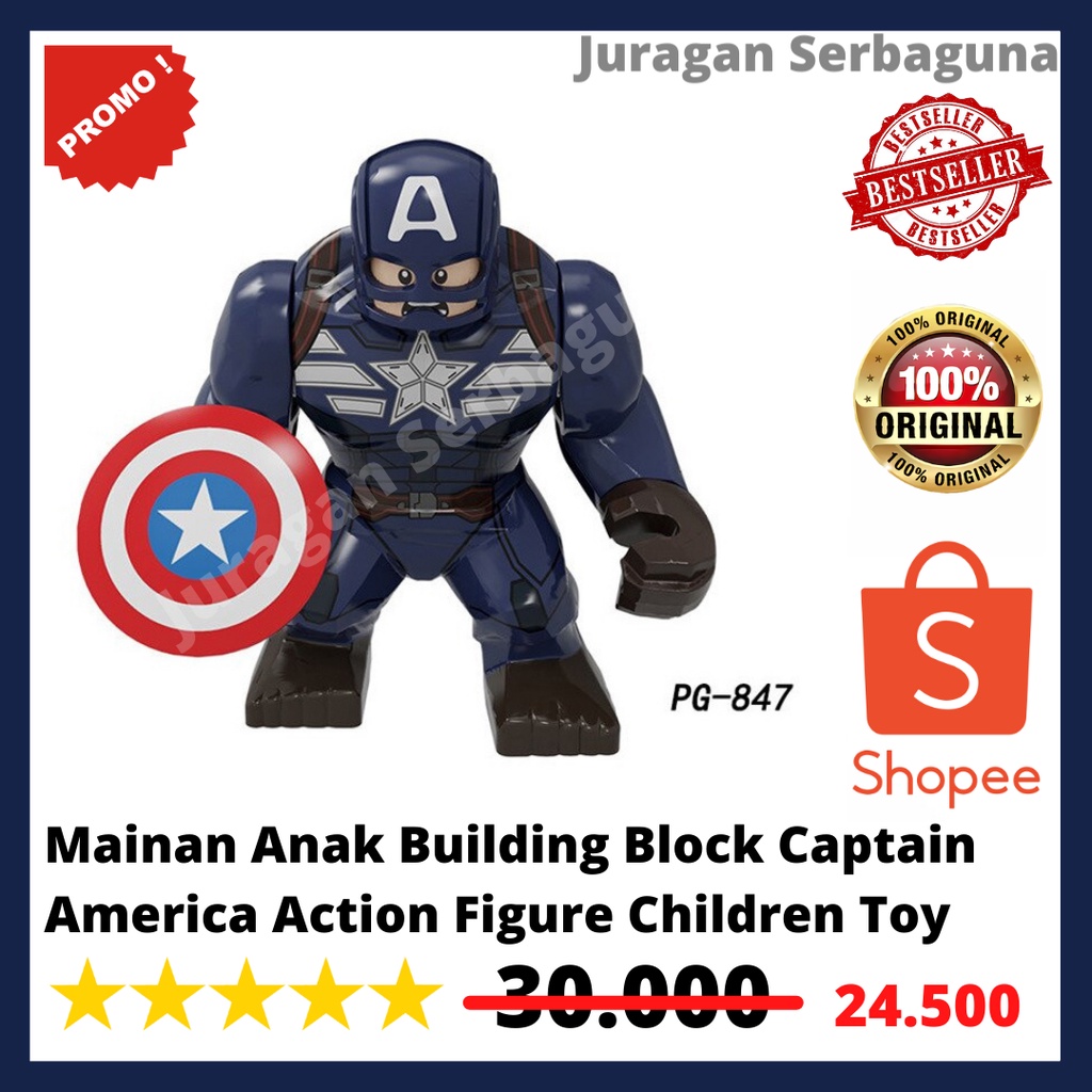 Mainan Anak Building Block Captain America Action Figure Children Toy