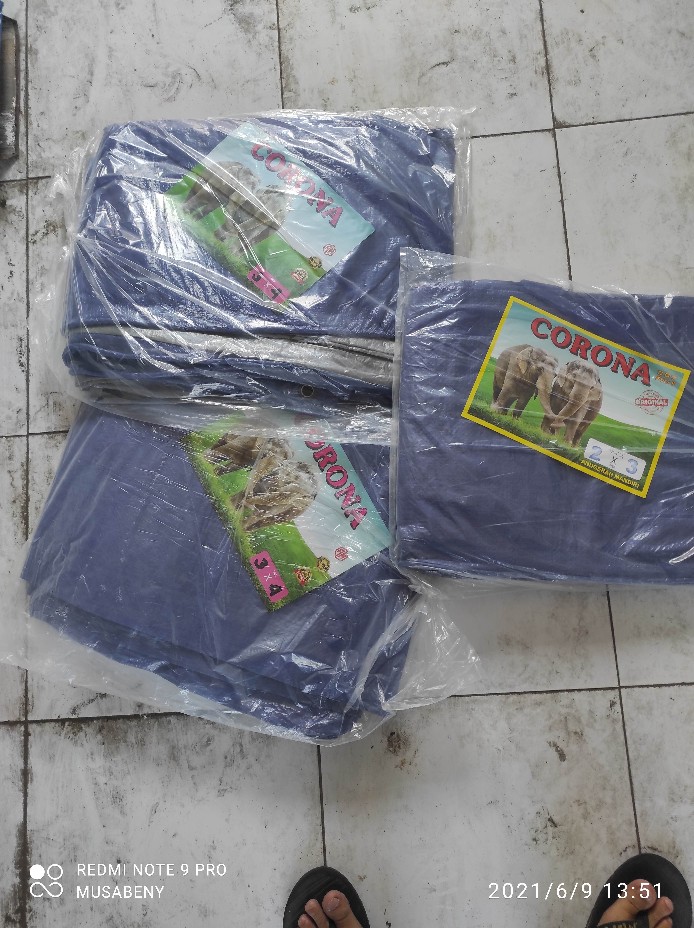 Terpal A2 3x4 Meter Corona 2gajah (b/s) Terpaulin Terpal Plastik Terpal Kolam Ikan Terpal Lembaran