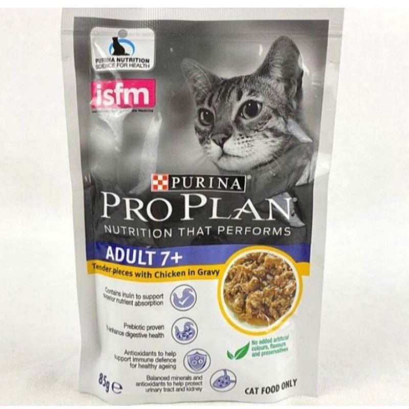 proplan adult 7+ sacheat 85gr chicken in gravy