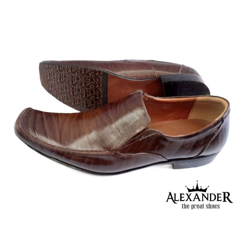 sepatu kulit motif Alexander big size