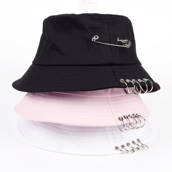 Bucket Hat Anting / Topi Bucket Anting Korean Look / Idol Kpop / Stylish and Trendy Laki Perempuan