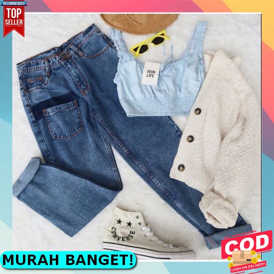 Celana Jeans Sobek / Jeans Sobek Wanita / Celana Jeans Kekinian| Premium  Celana Jeans Wanita|Boyfre