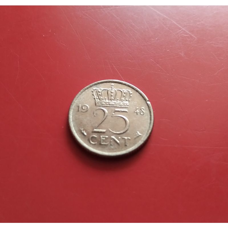 Koin Wilhelmina 25 Cent