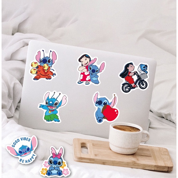 A30 STICKER 10PCS (LILO AND STITCH) anti air notebook scrapbook label tempel motif kartun superhero super hero unik lucu atk alat tulis kantor murah viral termurah kartun komputer leptop handphone hp smartphone koper kulkas disney anime