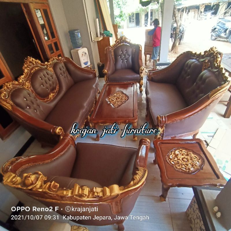 KURSI TAMU SOFA JATI GANESA JAMBU