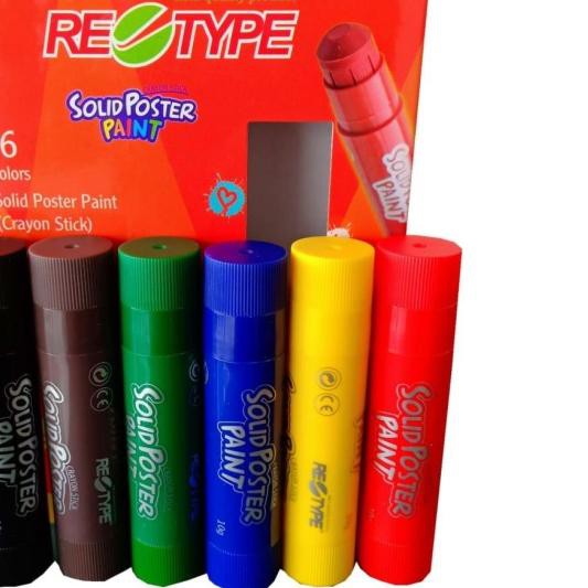 

❇ Retype 6Pcs Solid Poster Paint Aman Anak Bayi Crayon Gambar Body Paint ✼