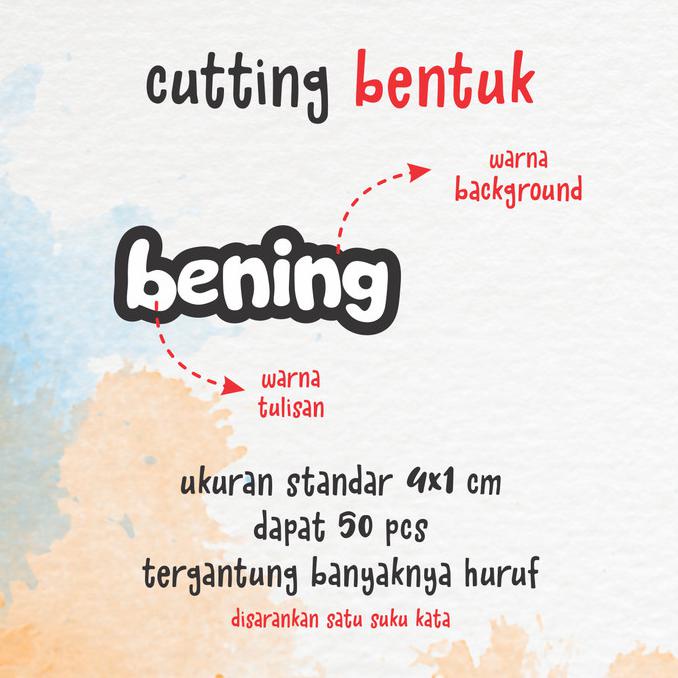 

Monggo] Stiker Kain Label Baju Custom Waterproof Isi 50 - Cutting Contour