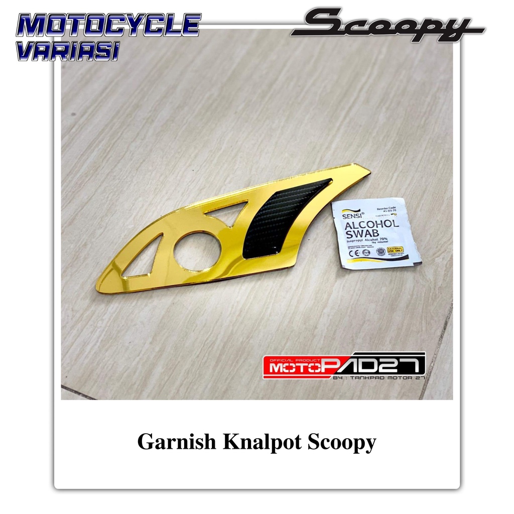 Garnish Knalpot Scoopy Garnis Cover Knalpot Scoopy