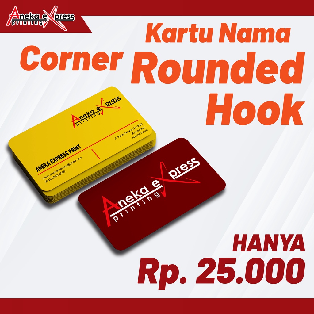 

Print | Cetak Kartu Nama Rounded Corner | Kartu Nama Hook | Sudut Lengkung