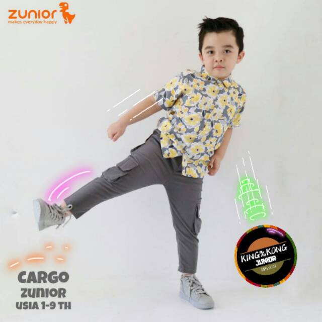 Celana Cargo Anak Laki Laki Premium Zunior 1-9 Tahun