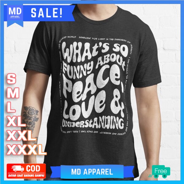 Kaos Baju Peace Love And Understanding Elvis Costello 225509 Premium