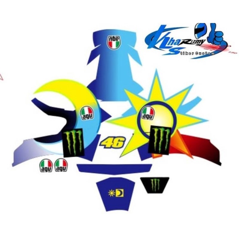 Decal helm full face VR46 all size