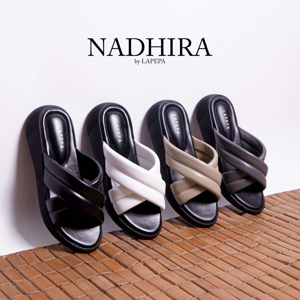 AVLINSTORE - tipe NADHIRA Sandal Wanita Platform Sandal Tinggi Kekinian Anti Selip Model Silang Dua