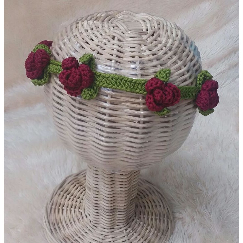 bando bayi rajut bunga keliling bandana bayi cantik heandmade headband bayi terbaru murah iiiiiioo 1