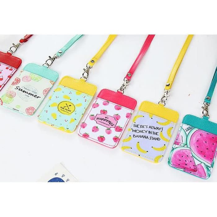 

HALO.BAG 213 Case Kartun Motif Buah Stationary tempat Kartu Busway ID Card Name Tag Lucu Unik