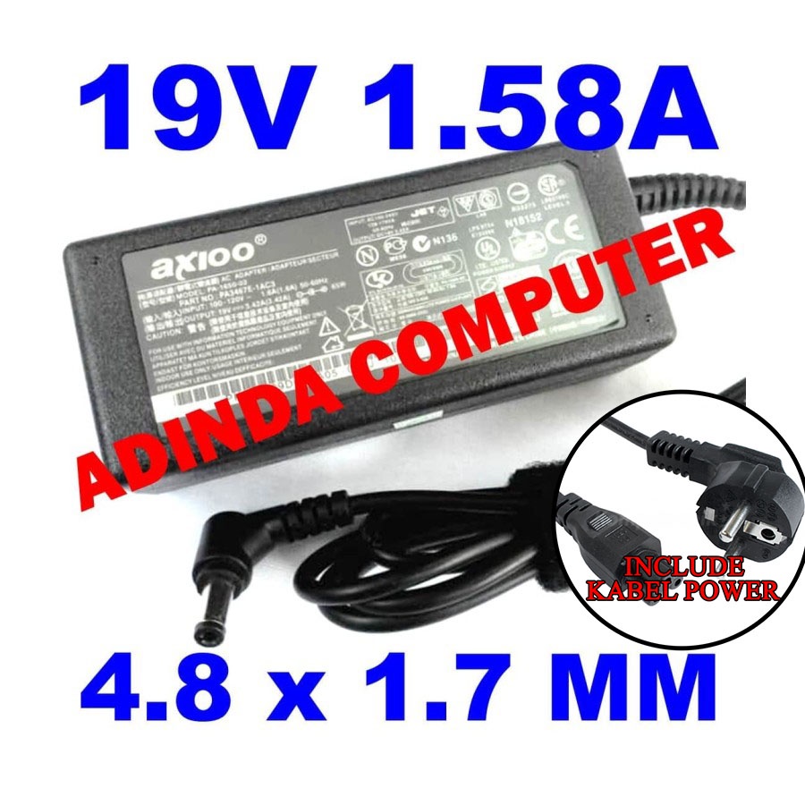 Adaptor Charger Axioo Pico PJM CJM CJW Zyrex M1100 19V 1.58A