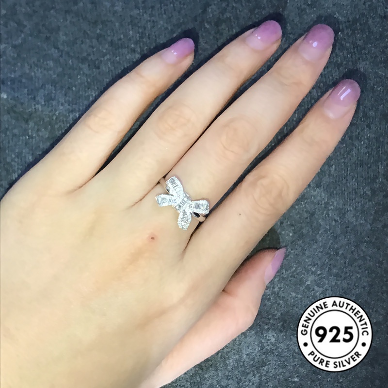 Cincin Desain Pita Bahan S925 Silver Untuk Wanita