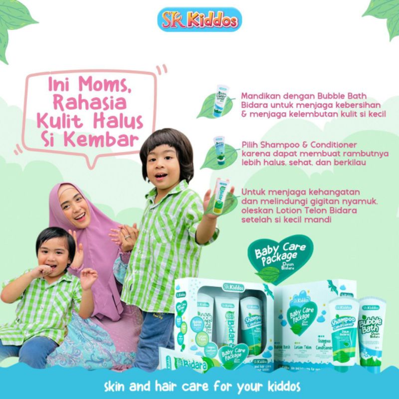 SRkiddos SR12 HERBAL SKINCARE BPOM kids Telon lotion Daun bidara Buble bath Shampoo conditioner baby