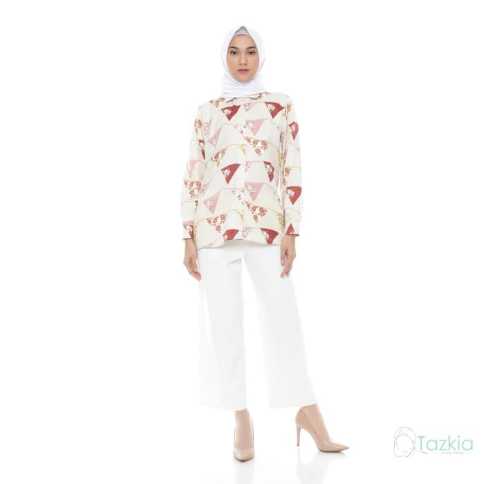 Baju Atasan Kemeja Camelia Blouse Maxmara Biru