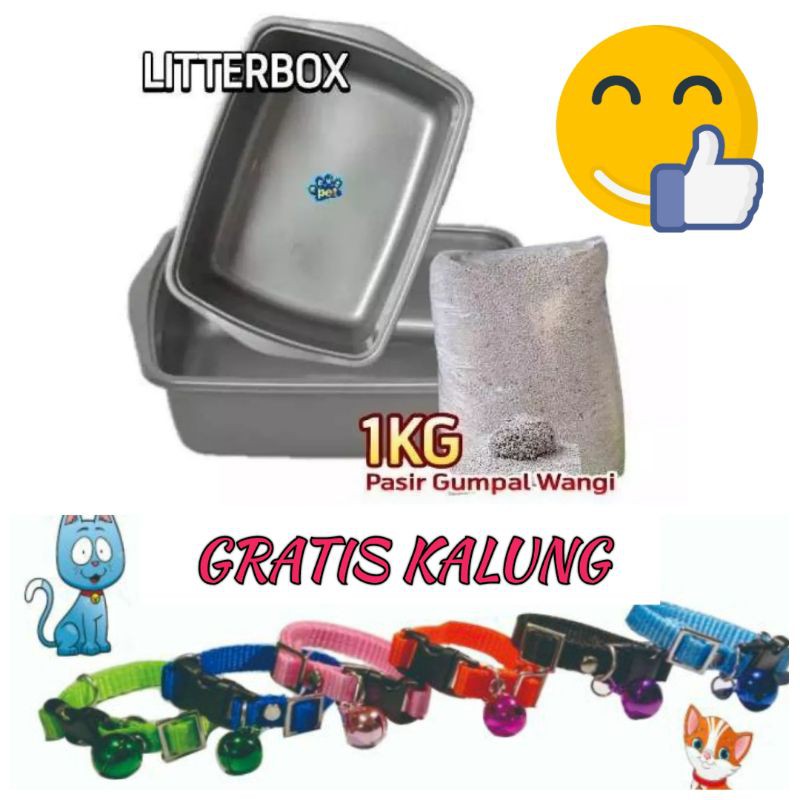 GRATIS Kalung , 1Set Bak Pasir + Pasir Gumpal wangi 1kg paket murah