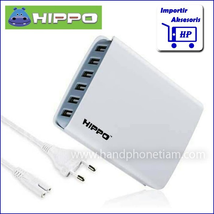 Kepala / Batok Charger Hippo Travel Adaptor 6 Port 2.0A #AC004