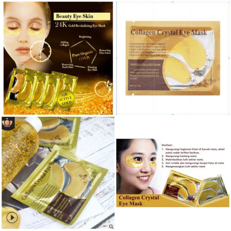 Masker Mata Crystal Collagen Gold / Eye Bag Mask Eyemask Original