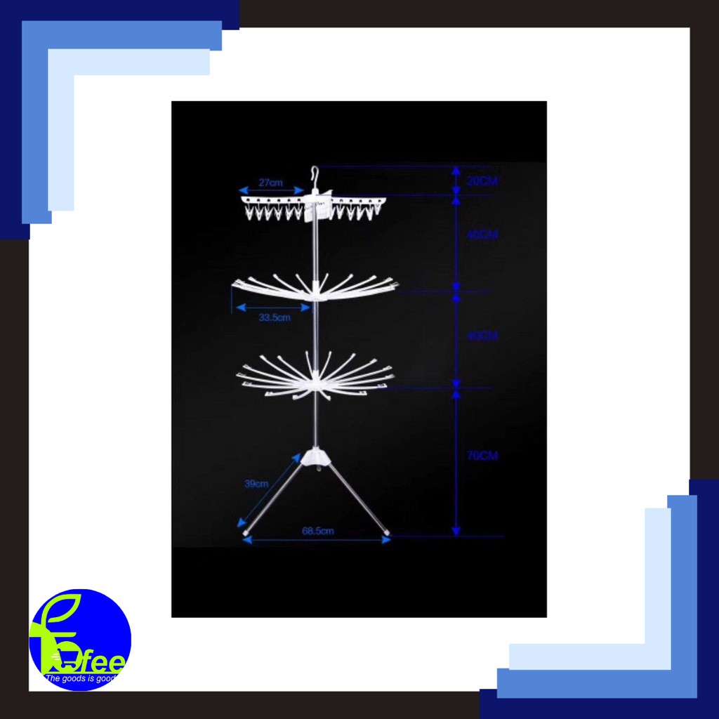 [Import] Jemuran Menara JEMURAN BAJU LIPAT II 62.5 X 62.5 X 163cm