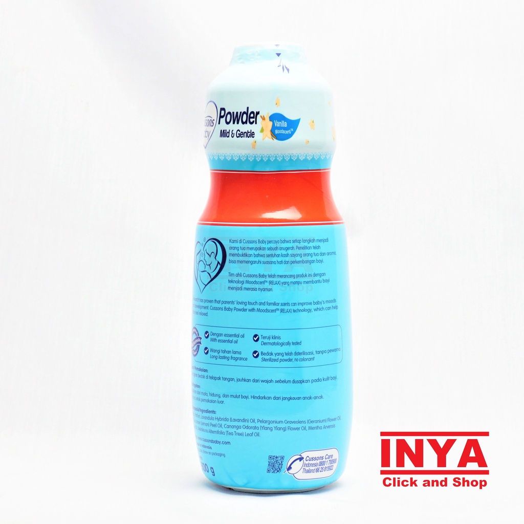 CUSSONS BABY POWDER MILD AND GENTLE VANILLA 350gr - Bedak Bayi