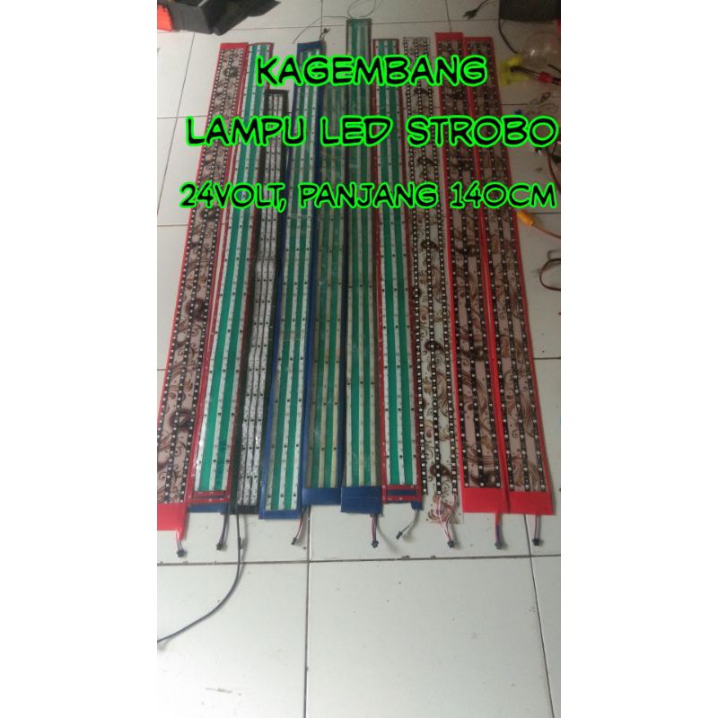 lampu strobo 3baris renggang 12volt panjang 140cm, cocok buat mobil l300